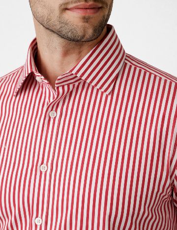 Camasa Zara, rosu/alb