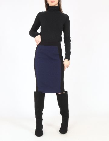 Fusta Zara, negru/bleumarin