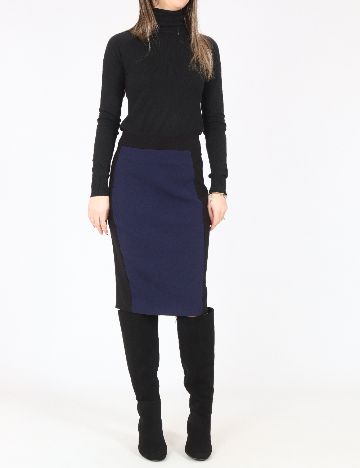 Fusta Zara, negru/bleumarin
