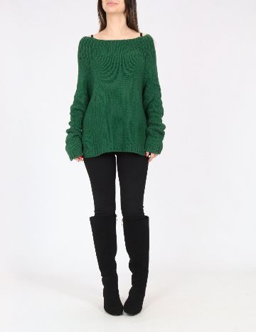 Pulover Oversize Zara, verde