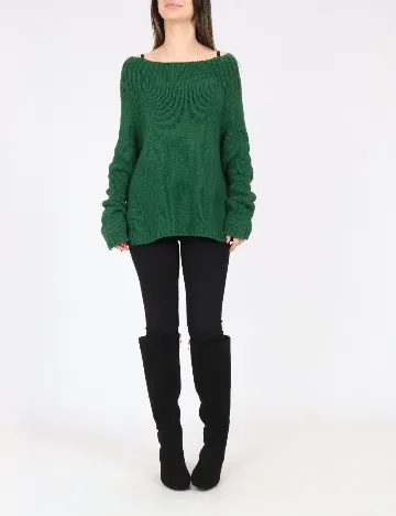 Pulover Oversize Zara, verde