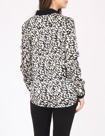 Camasa Zara, negru/alb