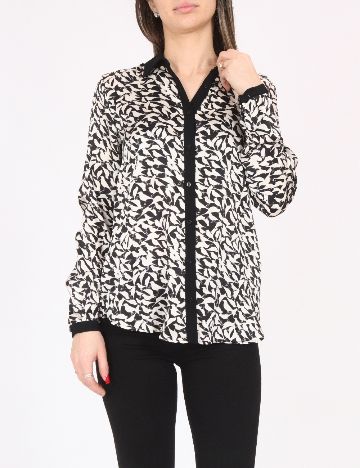Camasa Zara, negru/alb
