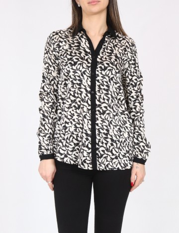 Camasa Zara, negru/alb