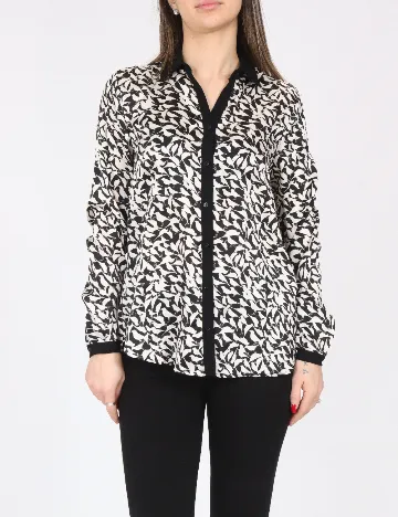 Camasa Zara, negru/alb