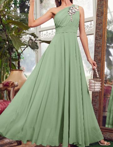 Rochie lunga SHEIN, verde
