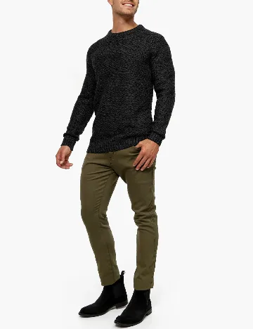 Pulover INDICODE, negru