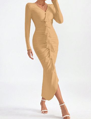 Rochie lunga SHEIN, crem