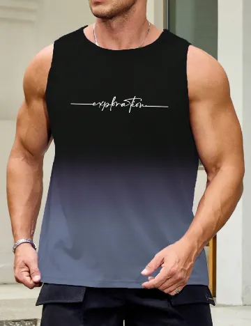 Maiou SHEIN Plus Size Men, negru/gri