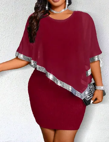 Rochie scurta SHEIN CURVE, rosu