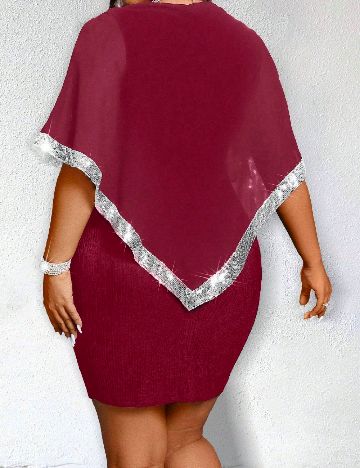 Rochie scurta SHEIN CURVE, rosu