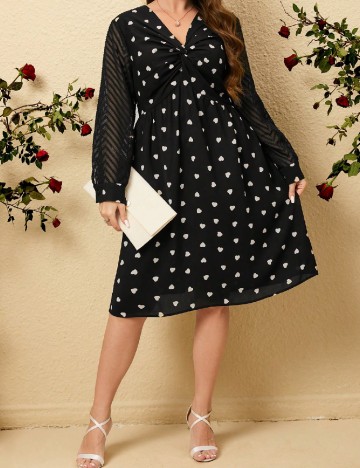 Rochie medie SHEIN CURVE, negru