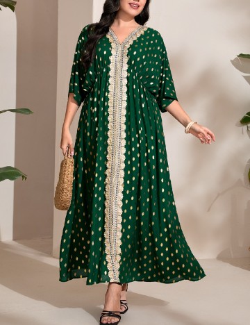 Rochie lunga SHEIN CURVE, verde