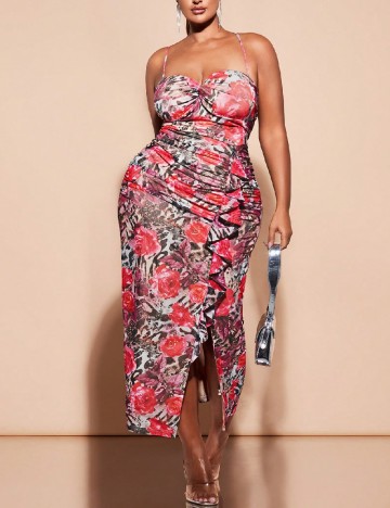 Rochie medie SHEIN CURVE, floral print