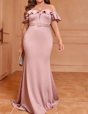 Rochie lunga SHEIN CURVE, roz