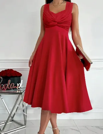 Rochie medie SHEIN CURVE, rosu