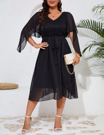 Rochie medie SHEIN CURVE, negru