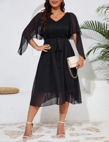 Rochie medie SHEIN CURVE, negru
