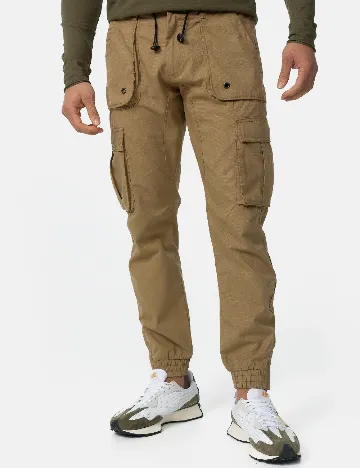 Pantaloni INDICODE, maro deschis