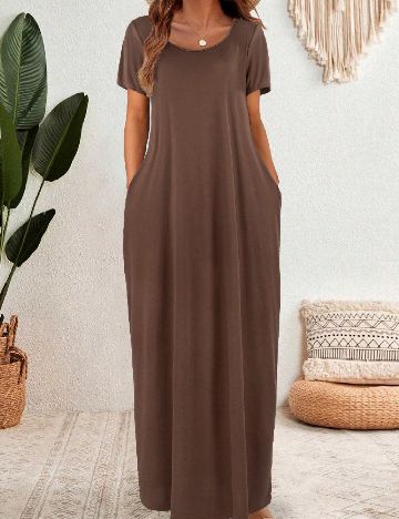 Rochie lunga SHEIN, maro