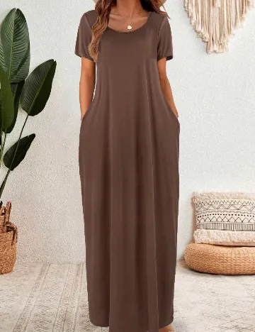 Rochie lunga SHEIN, maro