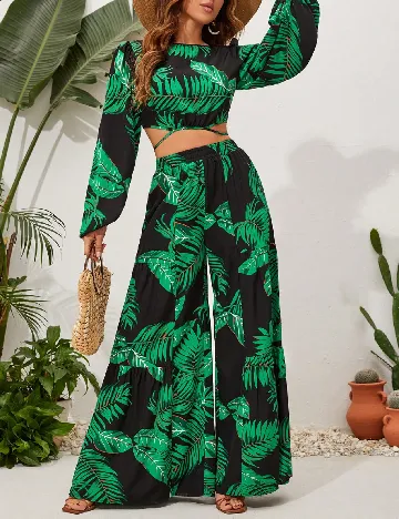 Compleu SHEIN, verde/negru