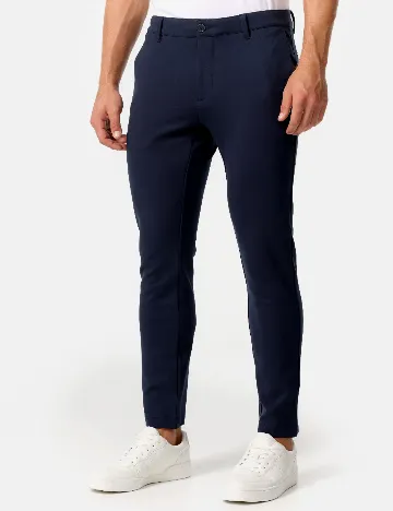 Pantaloni Jeff Urban Tailoring, bleumarin inchis