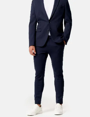 Pantaloni Jeff Urban Tailoring, bleumarin inchis