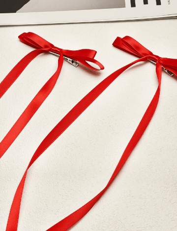 Set clame de par 2 bucati SHEIN, rosu