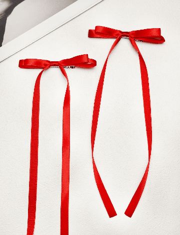 Set clame de par 2 bucati SHEIN, rosu