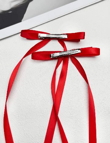 Set clame de par 2 bucati SHEIN, rosu
