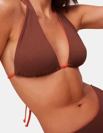Sutien de baie reversibil Triumph, portocaliu/maro