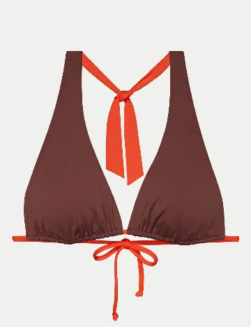 Sutien de baie reversibil Triumph, portocaliu/maro