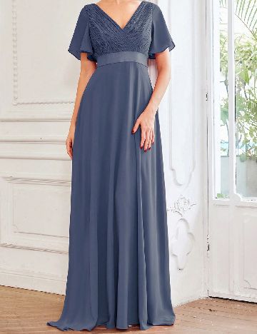 Rochie lunga Ever-Pretty, albastru