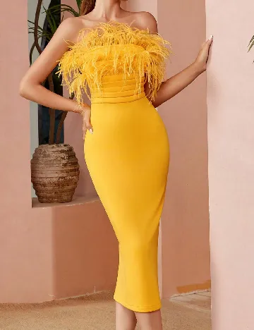 Rochie medie SHEIN, galben