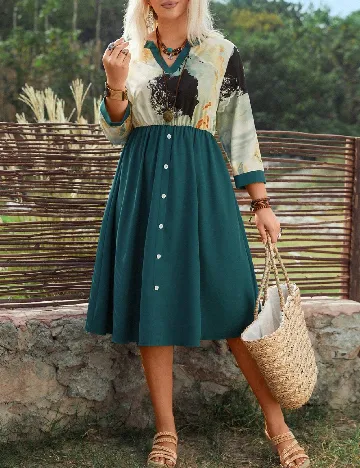 Rochie medie SHEIN CURVE, mix culori