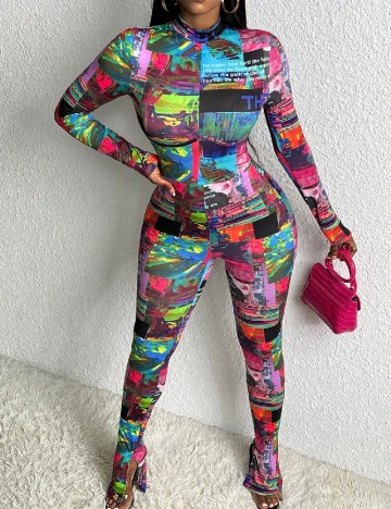 Salopeta SHEIN, mix culori