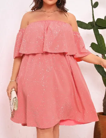 Rochie scurta SHEIN CURVE, roz