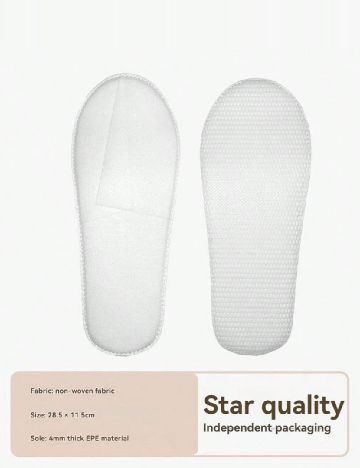 Set papuci de casa de unica folosinta 4 perechi SHEIN, alb