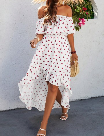 Rochie medie SHEIN, alb