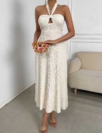 Rochie medie SHEIN, ecru