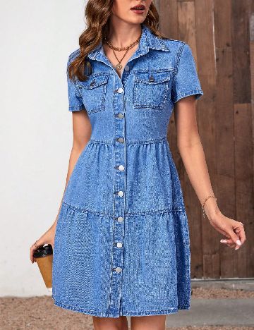 Rochie scurta SHEIN, albastru