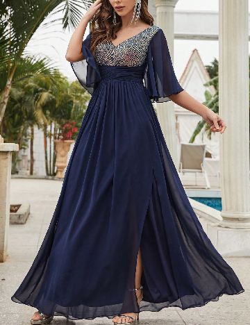 Rochie lunga UNITHORSE, bleumarin