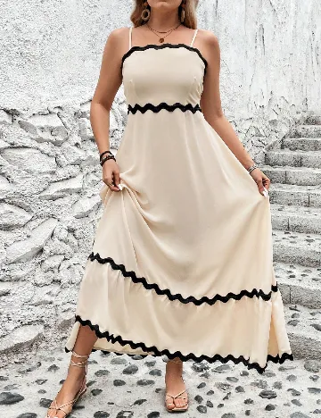 Rochie lunga SHEIN CURVE, crem