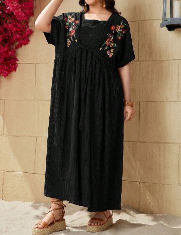 Rochie lunga SHEIN CURVE, negru