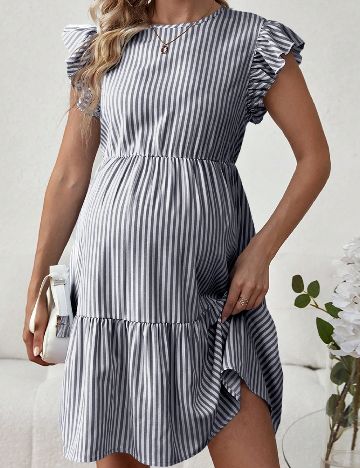 Rochie scurta SHEIN Maternity, gri