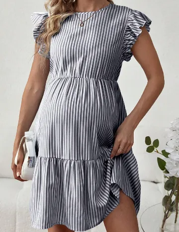 Rochie scurta SHEIN Maternity, gri