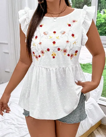 Bluza SHEIN CURVE, alb