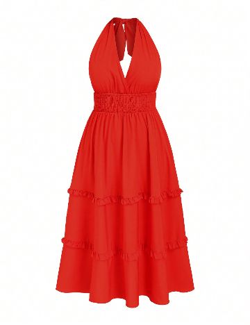 Rochie medie SHEIN CURVE, rosu