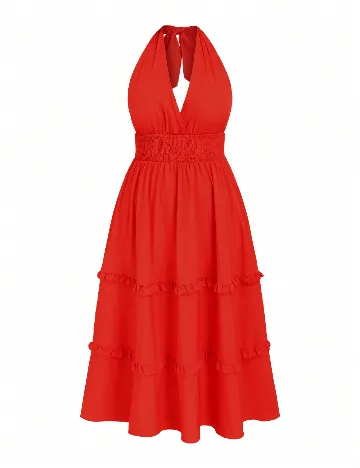 Rochie medie SHEIN CURVE, rosu